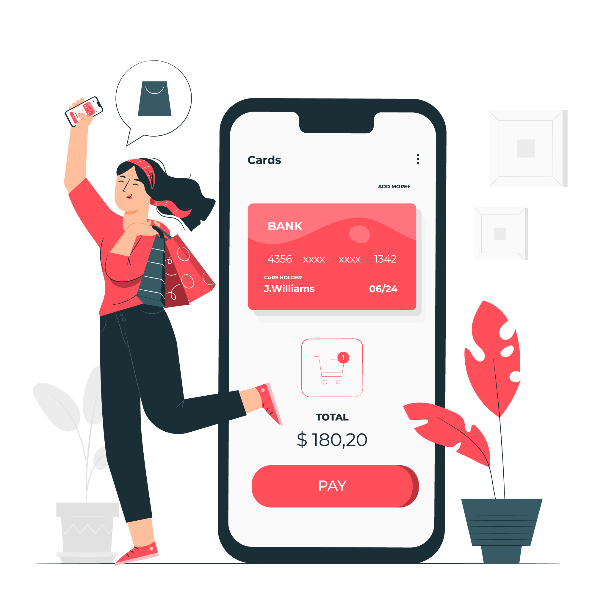 Modern banking illustration